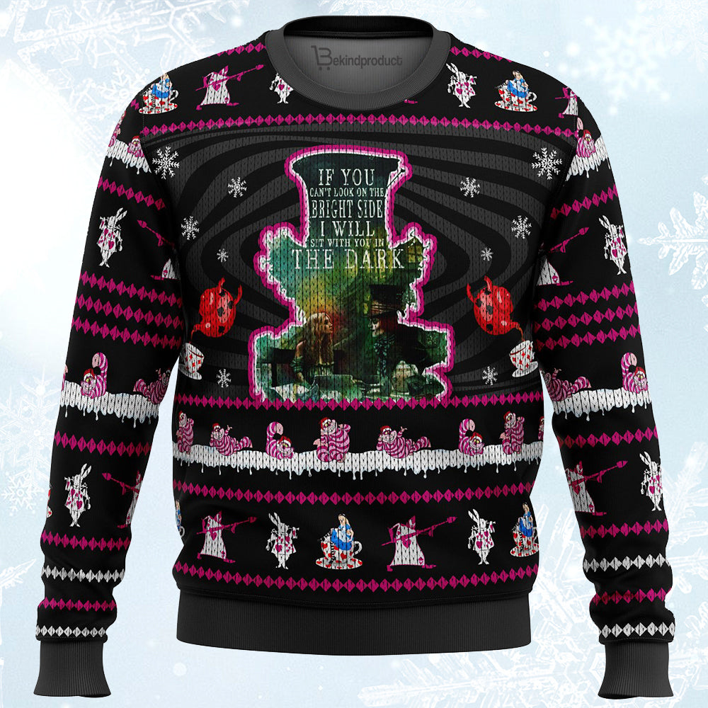 Mad Hatter Alice In Wonderland Ugly Christmas Sweater For Men & Women Christmas Gift Sweater PT258 - WeCustomit
