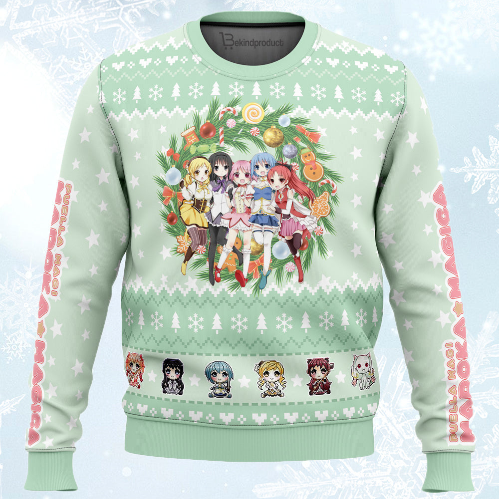 Magical-Girls-Puella-Magi-Madoka-Magica Ugly Christmas Sweater For Men & Women Christmas Gift Sweater PT459 - WeCustomit