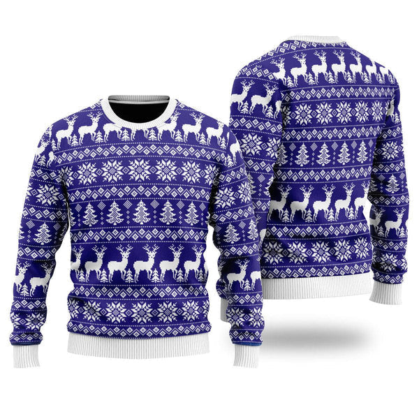 Make It Rein Deer Pattern Ugly Christmas Sweater For Men & Women Christmas Gift Sweater US2340 - WeCustomit