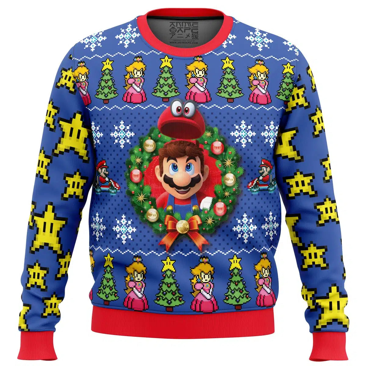 Zoom Into The Holidays With Mario Ugly Christmas Sweater For Men & Women Christmas Gift Sweater US4255 - WeCustomit