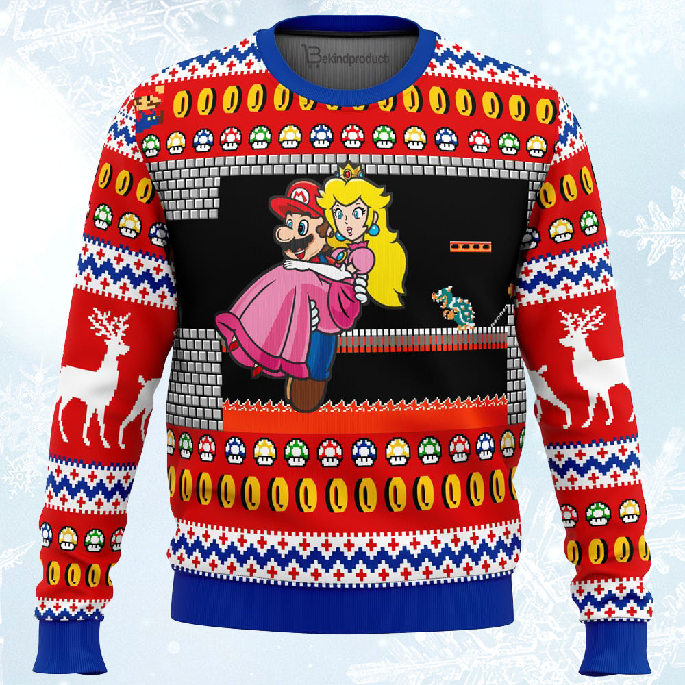 Mario Bowser’s Castle Ugly Christmas Sweater For Men & Women Christmas Gift Sweater PT257 - WeCustomit