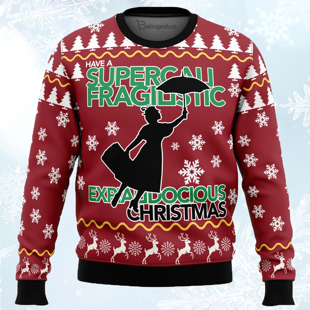 Marry Poppins Ugly Christmas Sweater For Men & Women Christmas Gift Sweater PT657 - WeCustomit