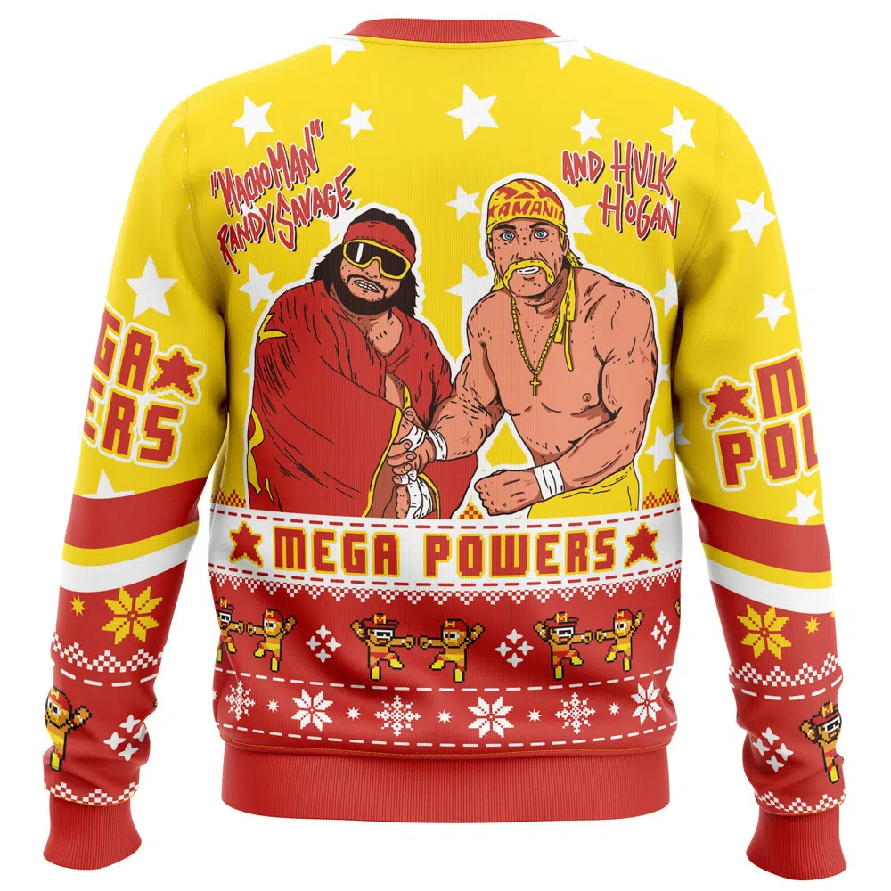 Mega Powers Macho Man Randy Savage and Hulk Hogan Ugly Christmas Sweater - WeCustomit