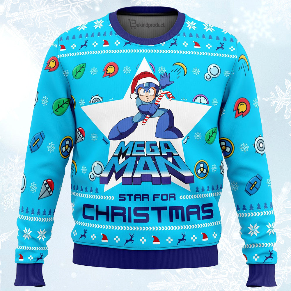 Mega Man Mega Christmas Ugly Christmas Sweater For Men & Women Christmas Gift Sweater PT255 - WeCustomit