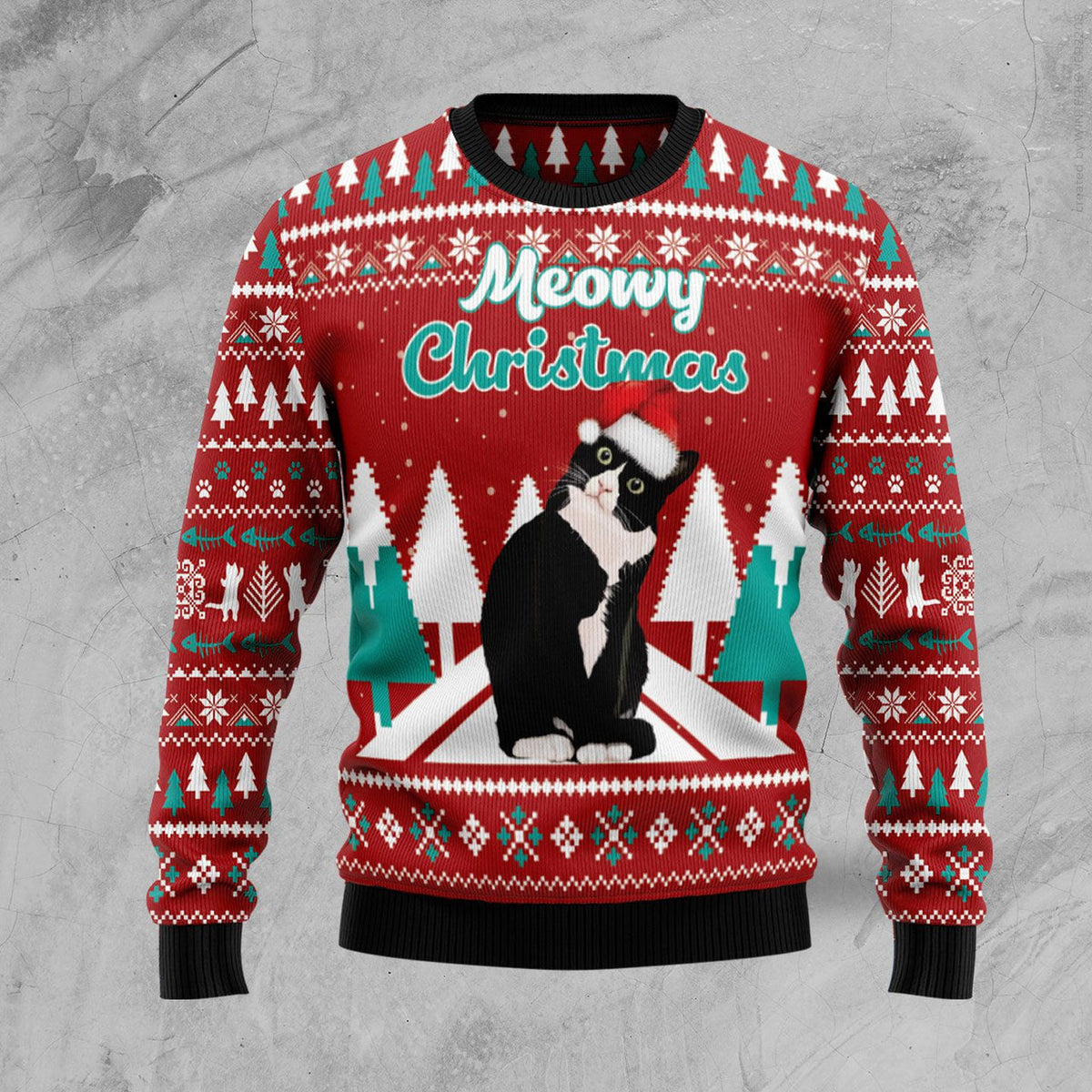 Meowy Christmas Ugly Christmas Sweater For Men & Women Christmas Gift Sweater US1304 - WeCustomit