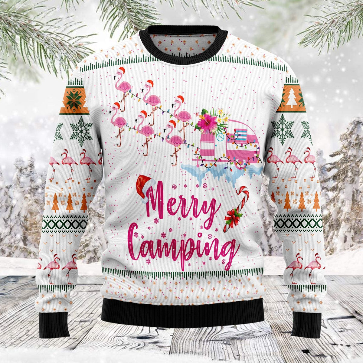 Merry Christmas Camping Ugly Christmas Sweater For Men & Women Christmas Gift Sweater US1280 - WeCustomit