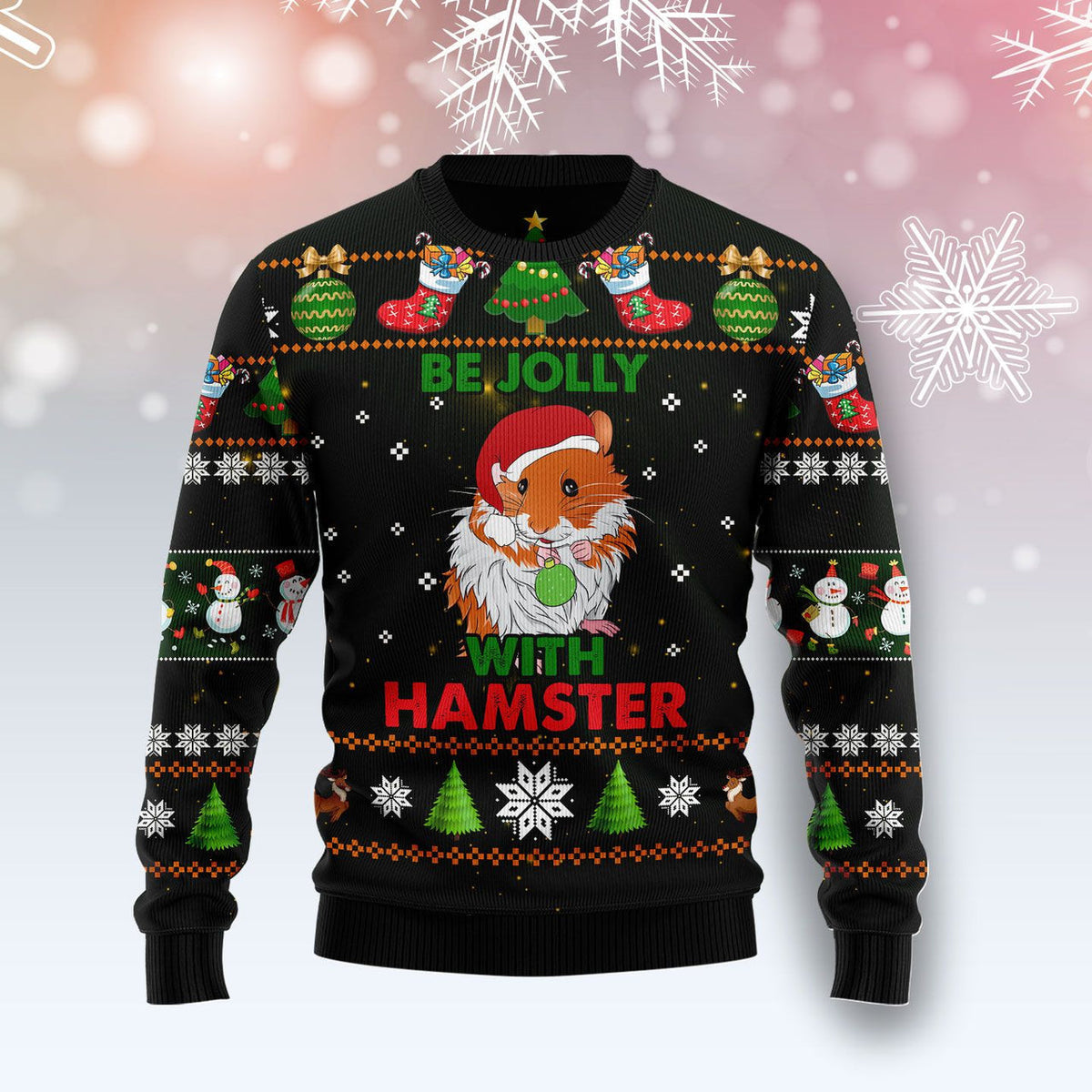 Merry Christmas Hamster Ugly Christmas Sweater For Men & Women Christmas Gift Sweater US1339 - WeCustomit