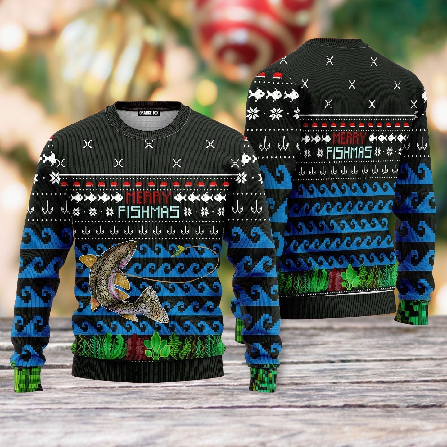 Merry Fishmas Ugly Christmas Sweater - WeCustomit