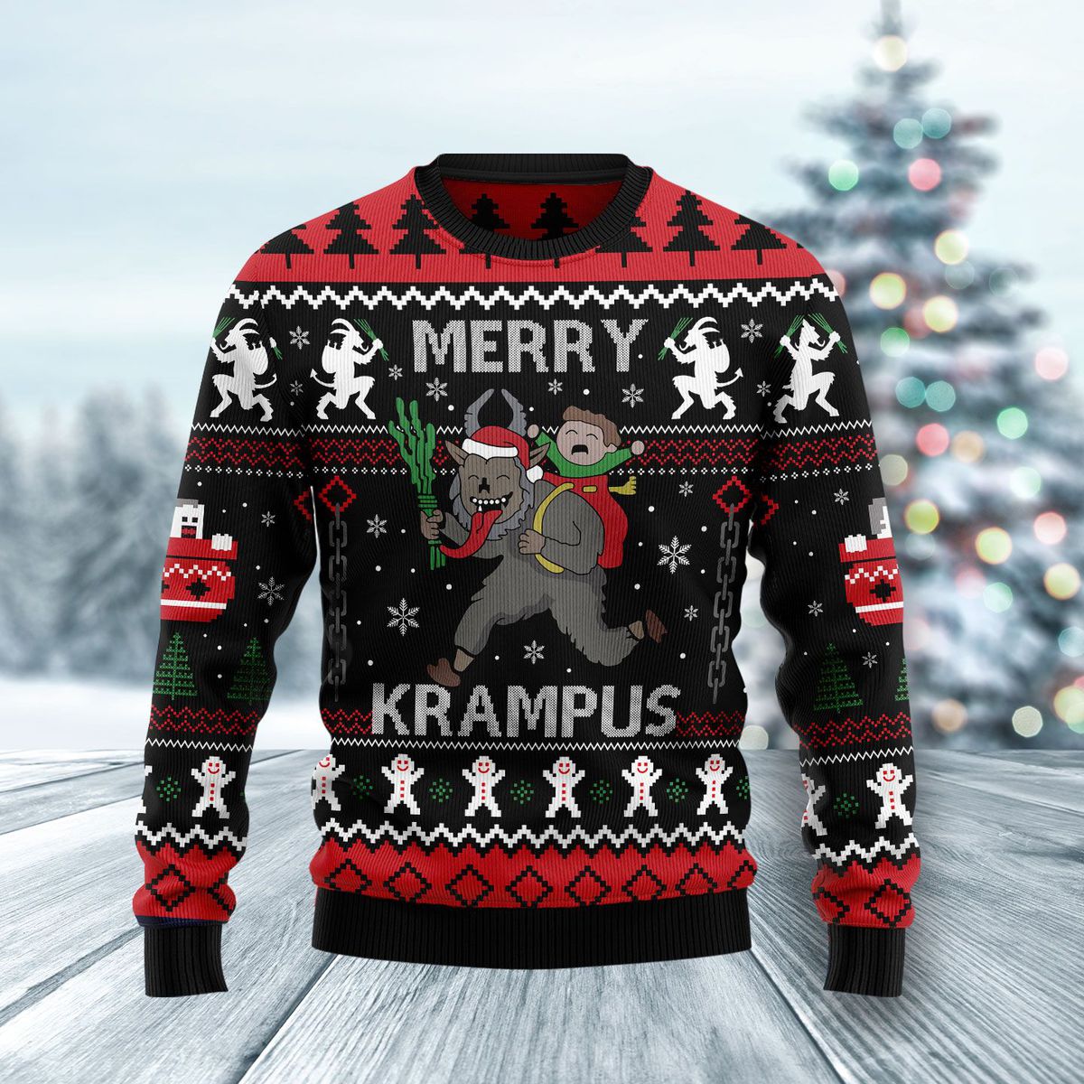 Merry Krampus Ugly Christmas Sweater - WeCustomit