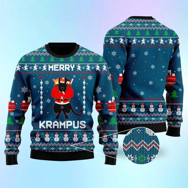 Merry Krampus Ugly Christmas Sweater For Men & Women Christmas Gift Sweater US1614 - WeCustomit