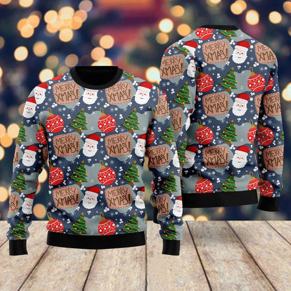 Merry Xmas Funny Santa Ugly Christmas Sweater For Men & Women Christmas Gift Sweater US2019 - WeCustomit