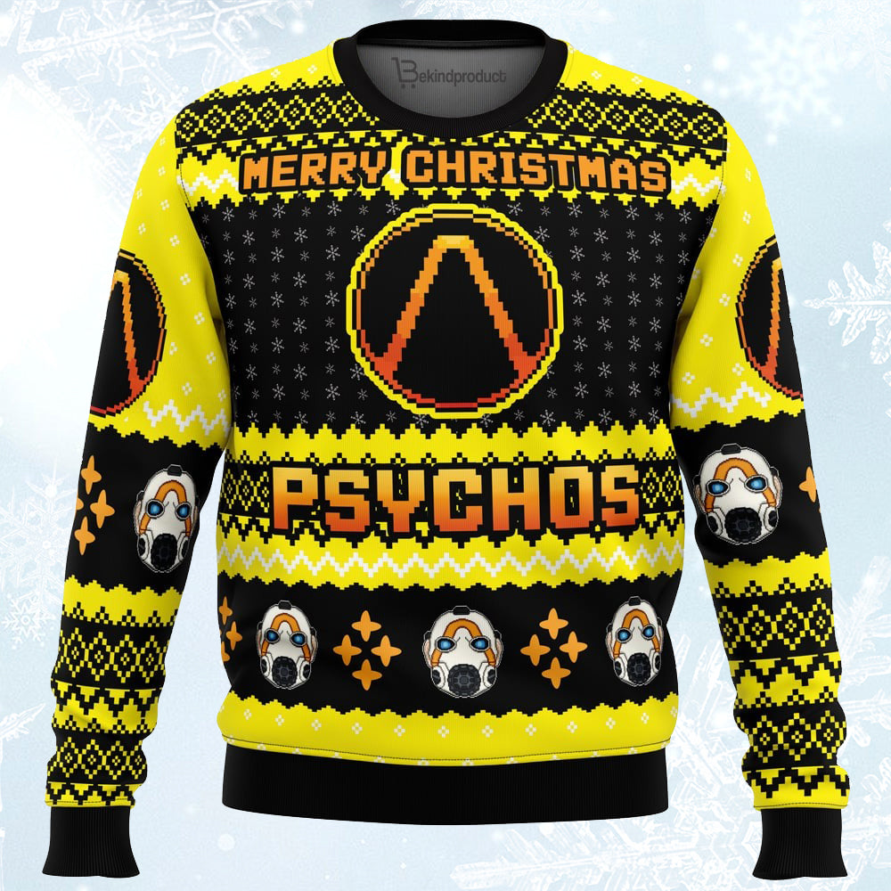 Merry Christmas Psychos Ugly Christmas Sweater For Men & Women Christmas Gift Sweater PT224 - WeCustomit
