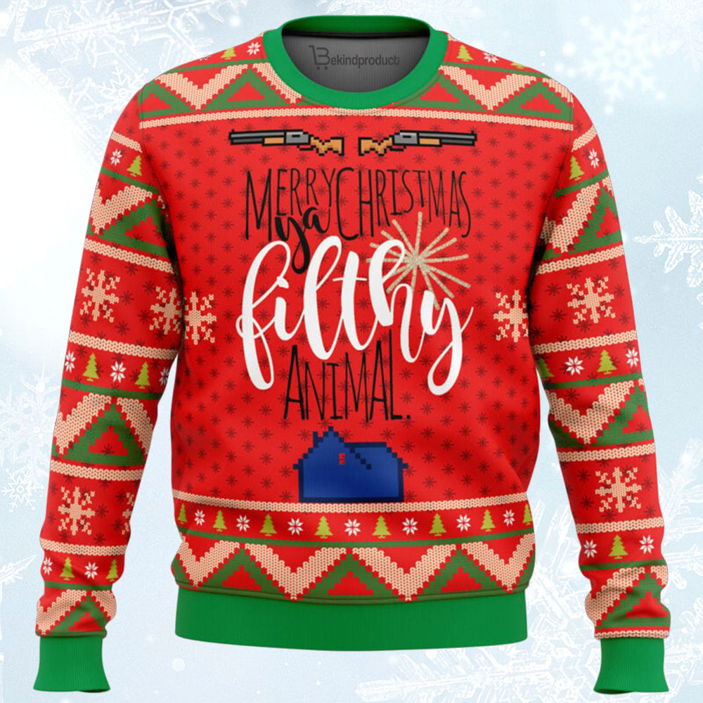 Merry Christmas Ya Filthy Animal Ugly Christmas Sweater For Men & Women Christmas Gift Sweater BH417 - WeCustomit