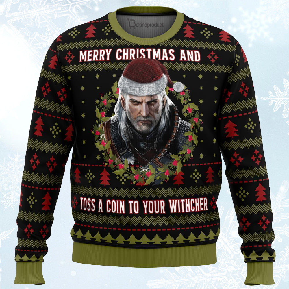 Merry Christmas and Toss Ugly Christmas Sweater For Men & Women Christmas Gift Sweater PT305 - WeCustomit
