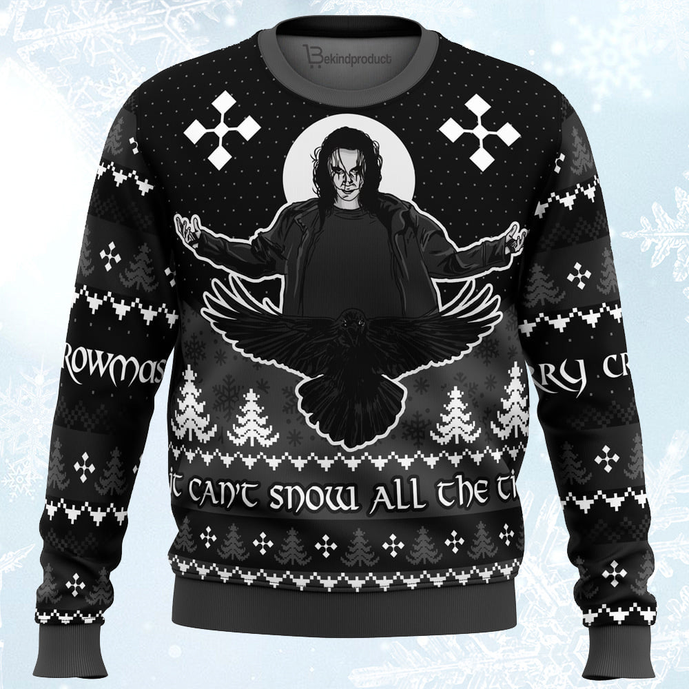 Merry Crowmas The Crow Ugly Christmas Sweater For Men & Women Christmas Gift Sweater PT724 - WeCustomit