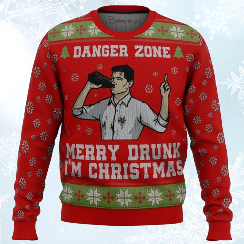 Merry Drunk I’m Christmas Sterling Archer Ugly Christmas Sweater For Men & Women Christmas Gift Sweater BH173 - WeCustomit