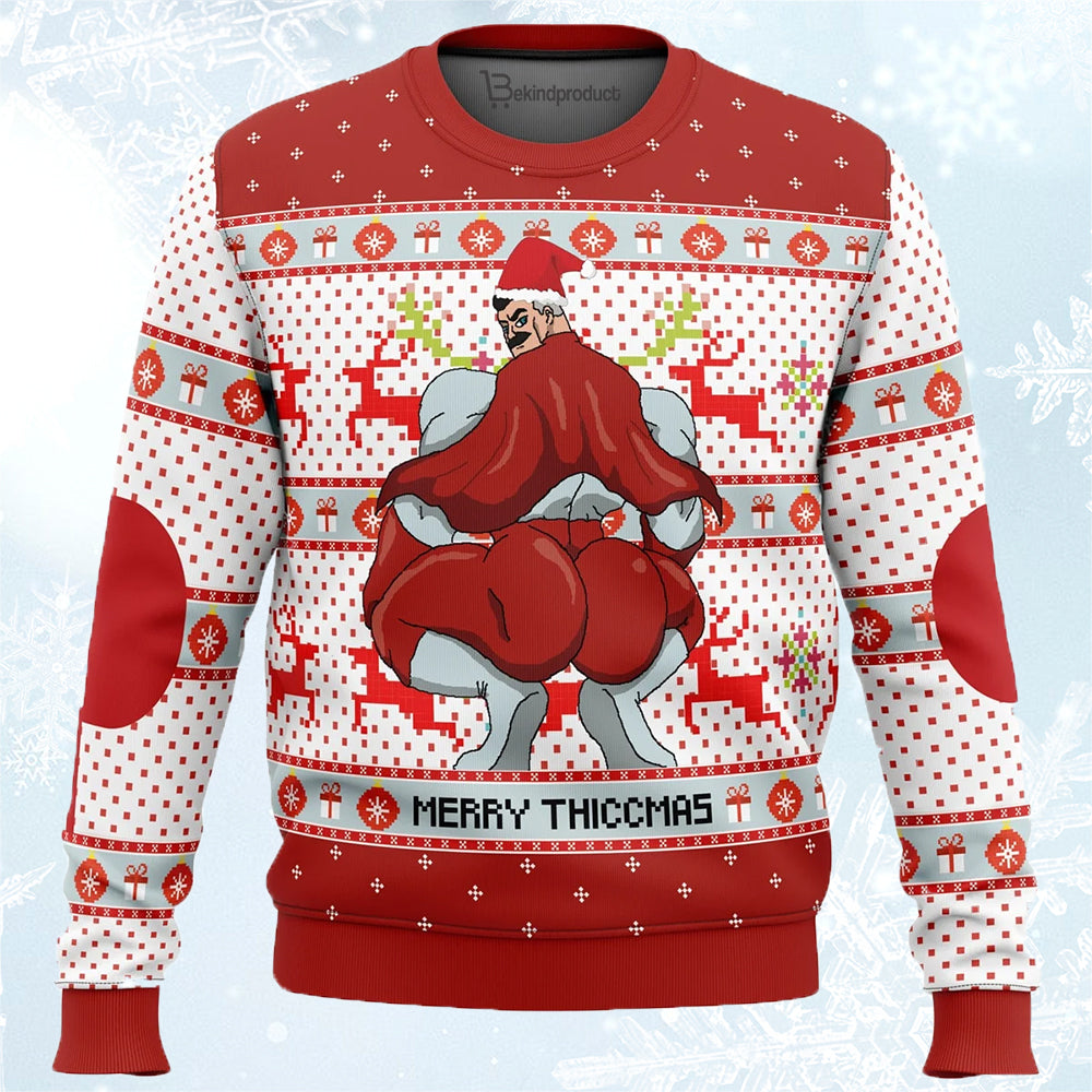 Merry Thiccmas Omni Man Invincible Ugly Christmas Sweater For Men & Women Christmas Gift Sweater BH500 - WeCustomit