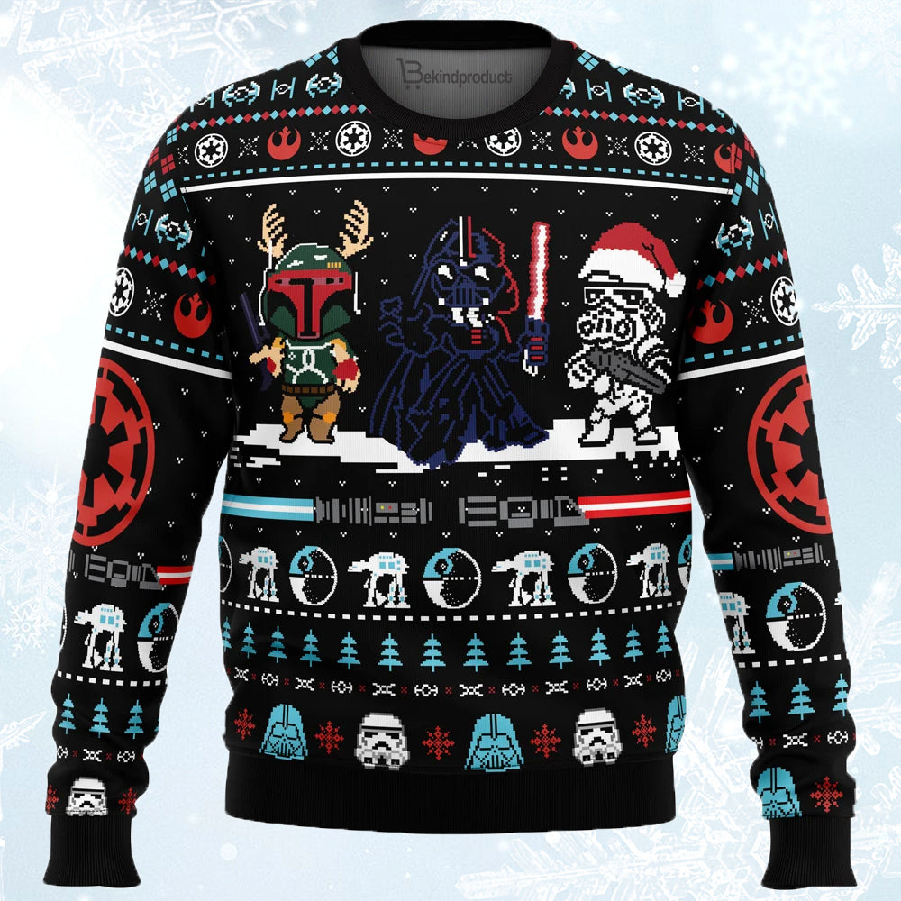 Merry Xmas Friend Santa Hat Ugly Christmas Sweater For Men & Women Christmas Gift Sweater PT659 - WeCustomit