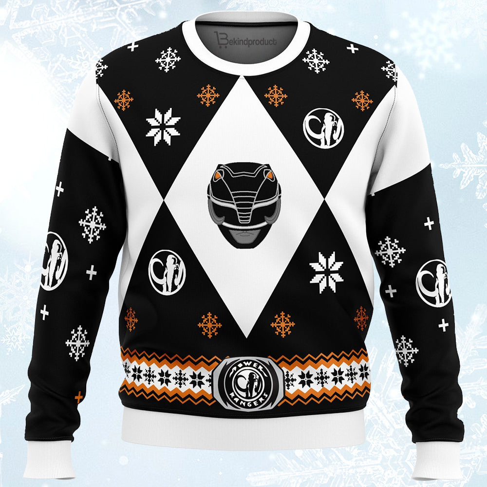 Mighty Morphin Power Rangers Black Ugly Christmas Sweater For Men & Women Christmas Gift Sweater PT228 - WeCustomit