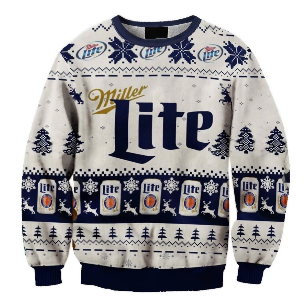 Miller Lite Christmas Holiday Ugly Sweater - WeCustomit