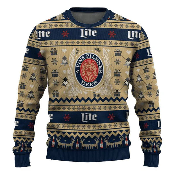 Miller Life Snowing Christmas Ugly Sweater - WeCustomit