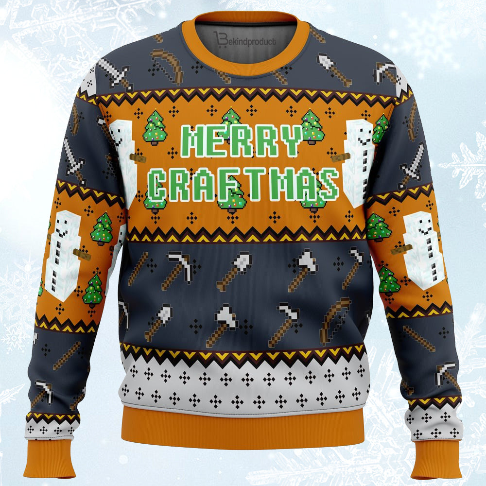 Merry Craftmas Ugly Christmas Sweater For Men & Women Christmas Gift Sweater PT187 - WeCustomit
