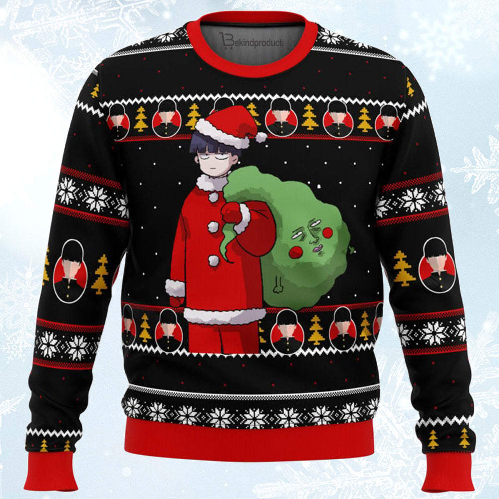 Mob Psycho 100 Santa Ugly Christmas Sweater For Men & Women Christmas Gift Sweater BH213 - WeCustomit