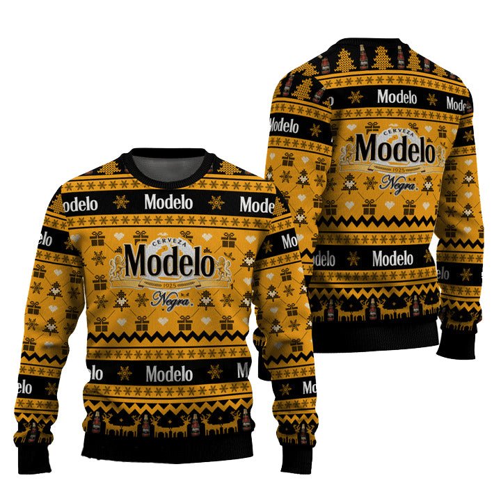 Modelo Snowing Christmas Ugly Sweater - WeCustomit
