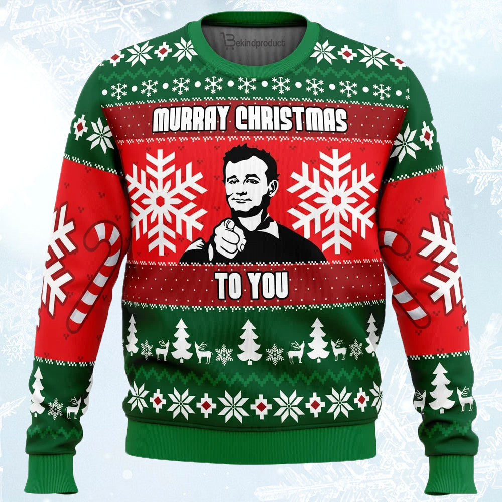 Murray Christmas Ugly Christmas Sweater For Men & Women Christmas Gift Sweater PT699 - WeCustomit