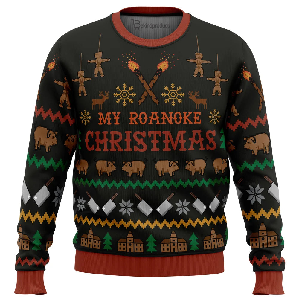 My Roanoke Christmas Ugly Christmas Sweater For Men & Women Christmas Gift Sweater PT850 - WeCustomit