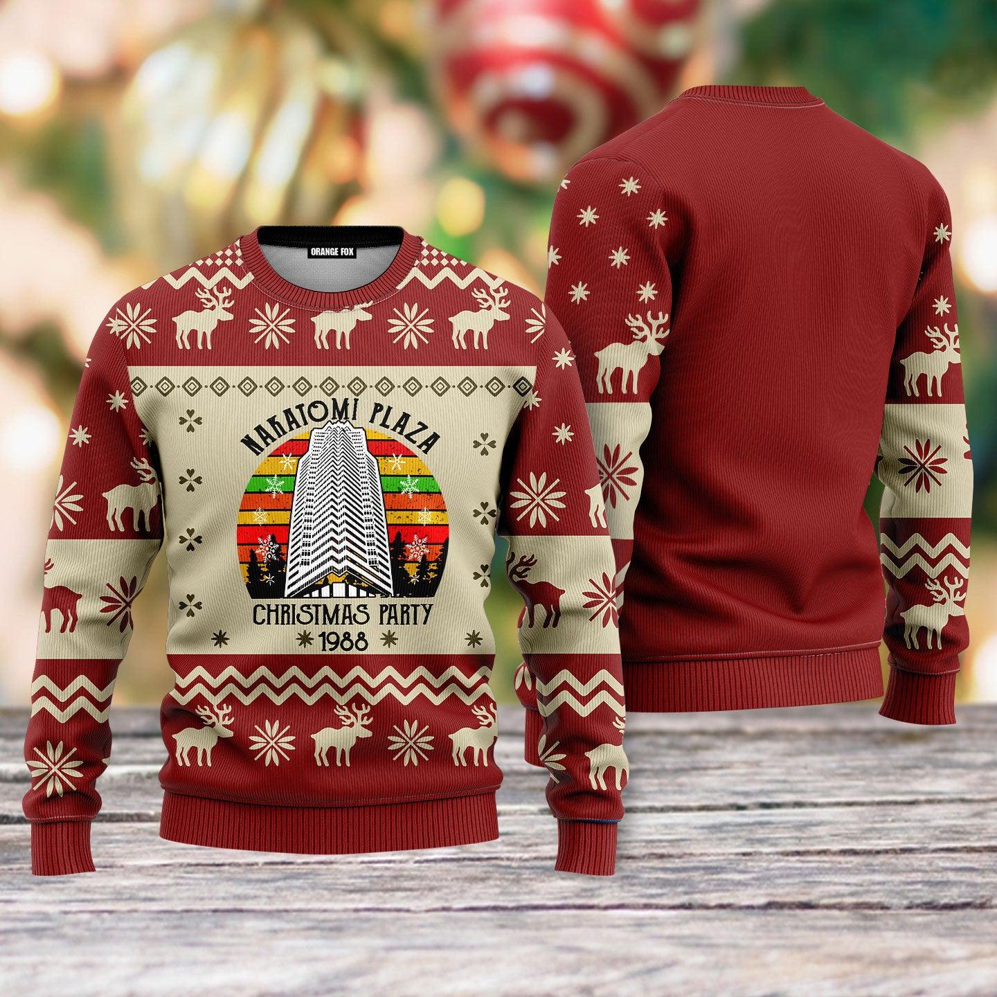 Nakatomi Plaza Red Ugly Christmas Sweater, Party Xmas Sweatshirt, Christmas Gift - WeCustomit