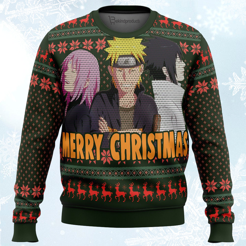 Naruto Squad 7 Ugly Christmas Sweater For Men & Women Christmas Gift Sweater PT253 - WeCustomit