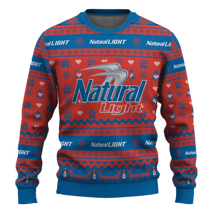 Natural Light Snowing Christmas Ugly Sweater - WeCustomit