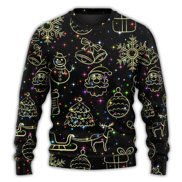 Neon Light Stary Amazing Night Ugly Christmas Sweater For Men & Women Christmas Gift Sweater US1235 - WeCustomit