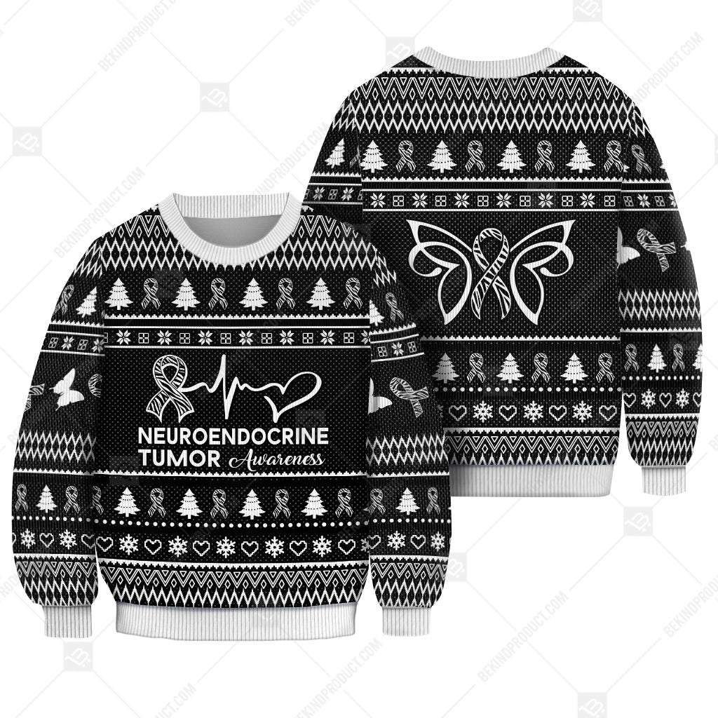 Neuroendocrine Tumor Awareness Sweater Ugly Xmas Symbol Sweater Christmas Knitted Print Sweatshirt - Best Gift For Christmas, Noel - WeCustomit
