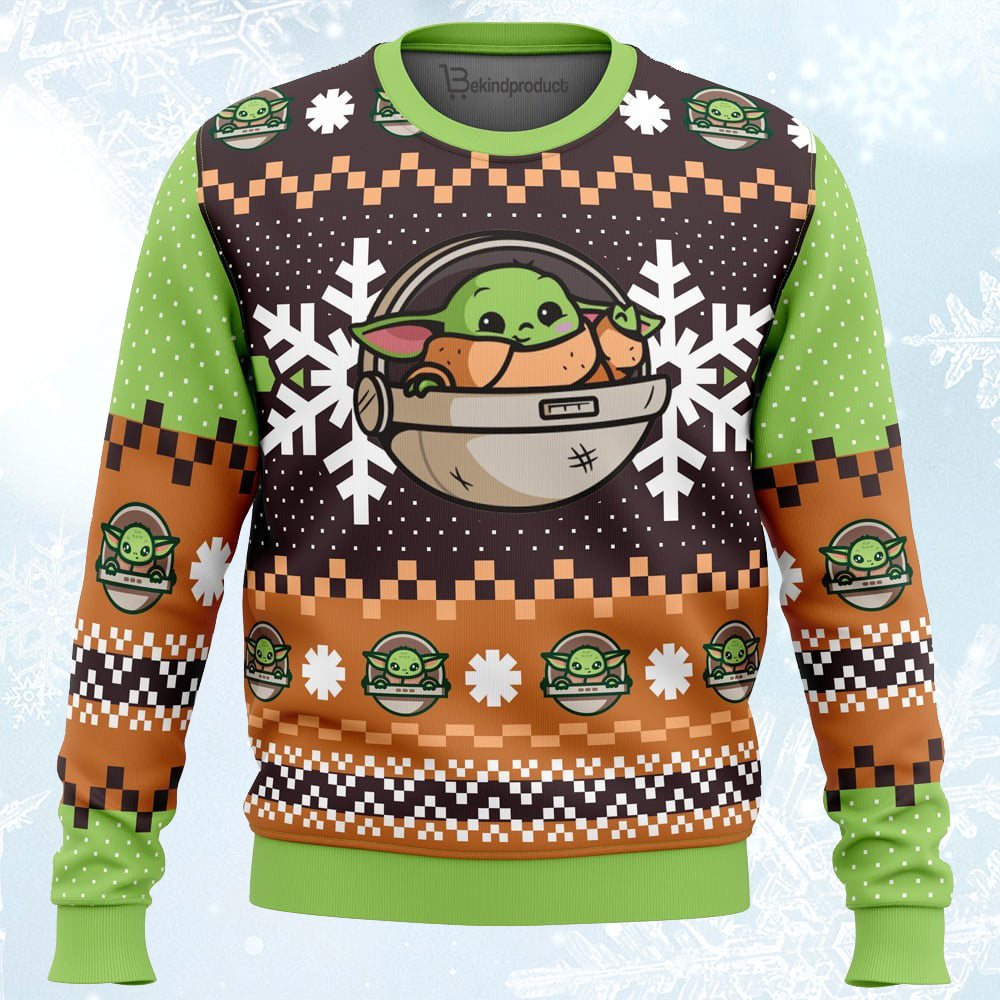 New Baby Yoda Ugly Christmas Sweater For Men & Women Christmas Gift Sweater PT101 - WeCustomit