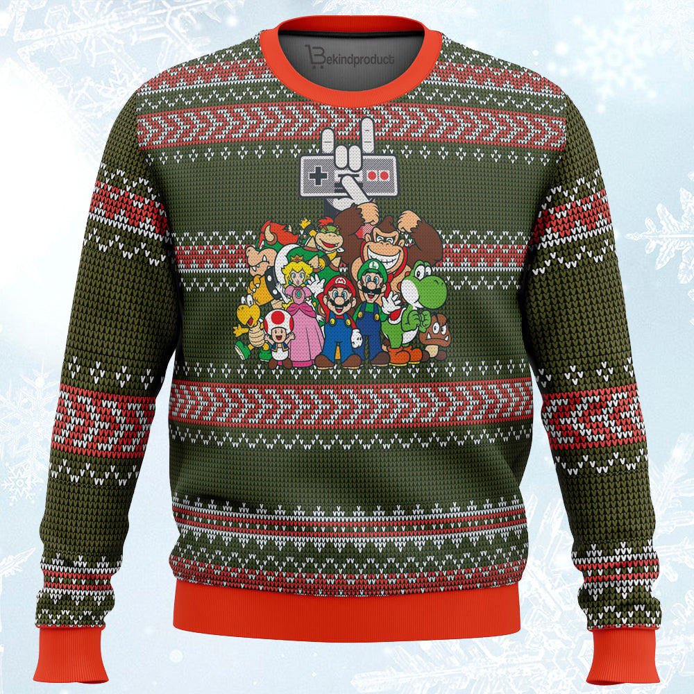 Nintendo Ugly Christmas Sweater For Men & Women Christmas Gift Sweater PT729 - WeCustomit