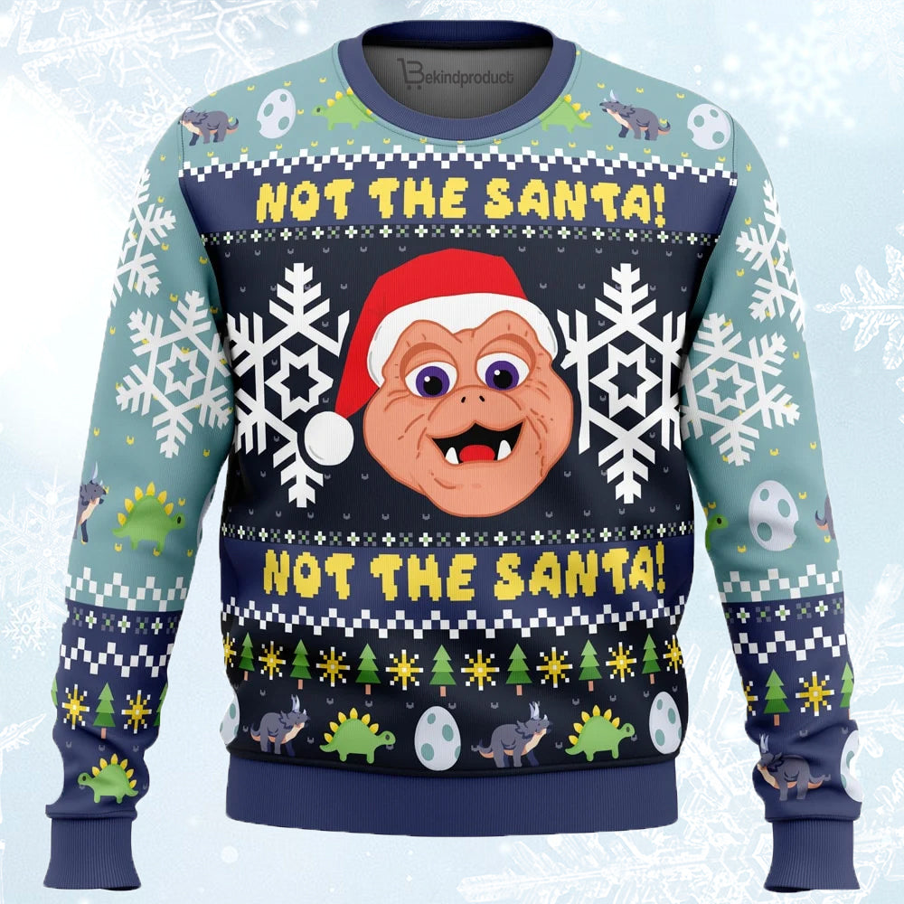 Not-the-Santa-Dinosaurs Ugly Christmas Sweater For Men & Women Christmas Gift Sweater PT499 - WeCustomit