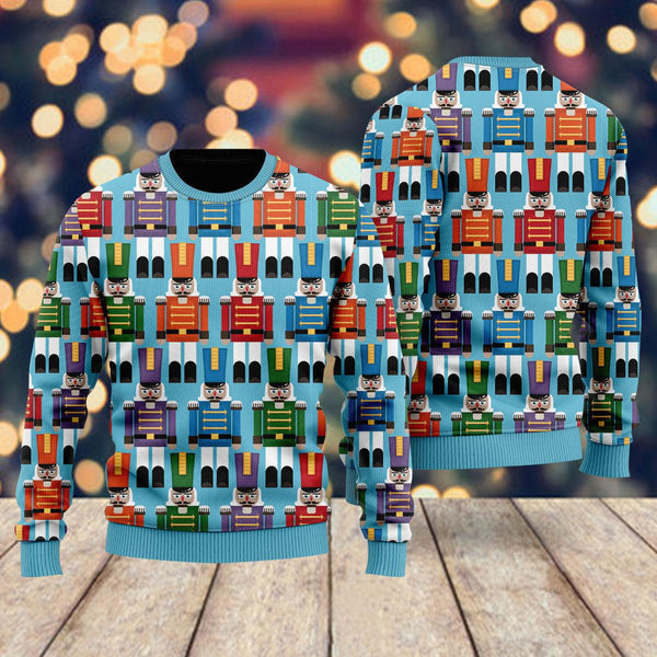 Nutcracker Soldier Christmas Ugly Christmas Sweater For Men & Women Christmas Gift Sweater US1743 - WeCustomit