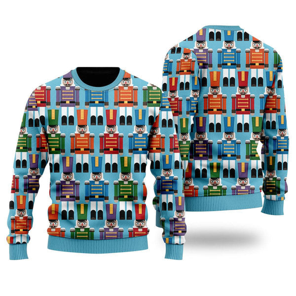 Nutcracker Soldier Christmas Ugly Christmas Sweater For Men & Women Christmas Gift Sweater US1743 - WeCustomit