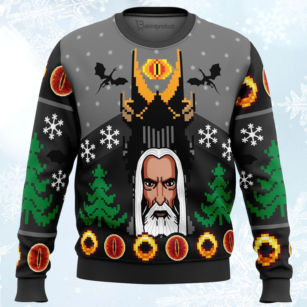 One Christmas to Rule Them All The Lord of the Rings Ugly Christmas Sweater For Men & Women Christmas Gift Sweater PT252 - WeCustomit