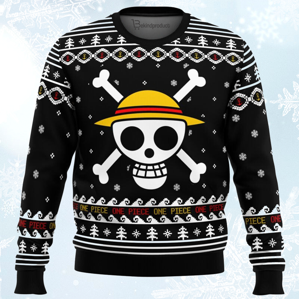 One Piece Straw Hat Pirates Christmas Ugly Christmas Sweater For Men & Women Christmas Gift Sweater BH009 - WeCustomit