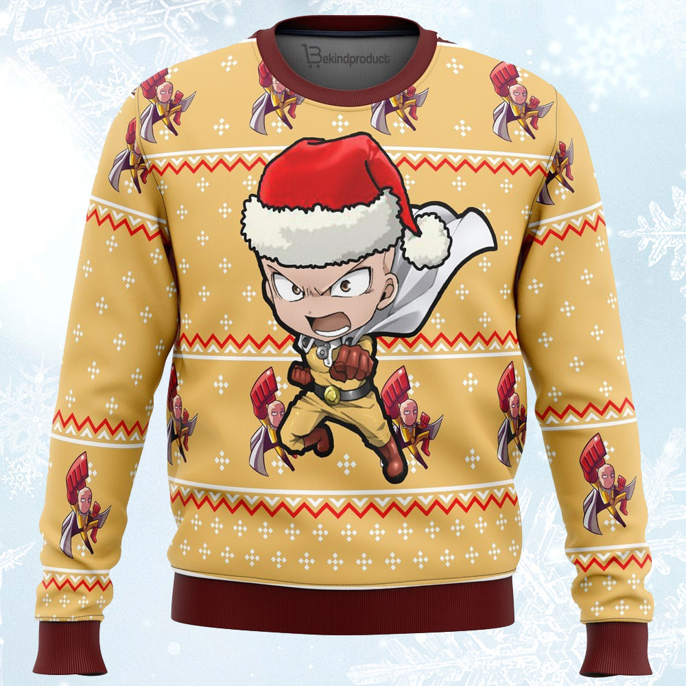 One Punch Ugly Christmas Sweater For Men & Women Christmas Gift Sweater PT731 - WeCustomit