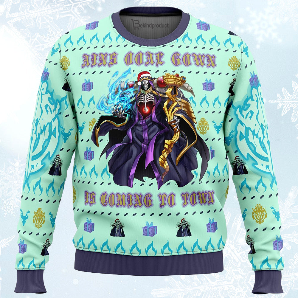 Overlord Ainz Ooal Gown Ugly Christmas Sweater For Men & Women Christmas Gift Sweater PT023 - WeCustomit