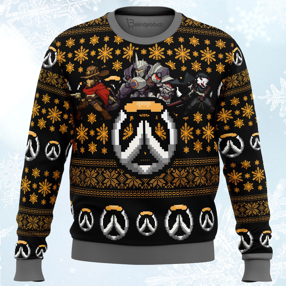 Overwatch Symbol Ugly Christmas Sweater For Men & Women Christmas Gift Sweater PT733 - WeCustomit