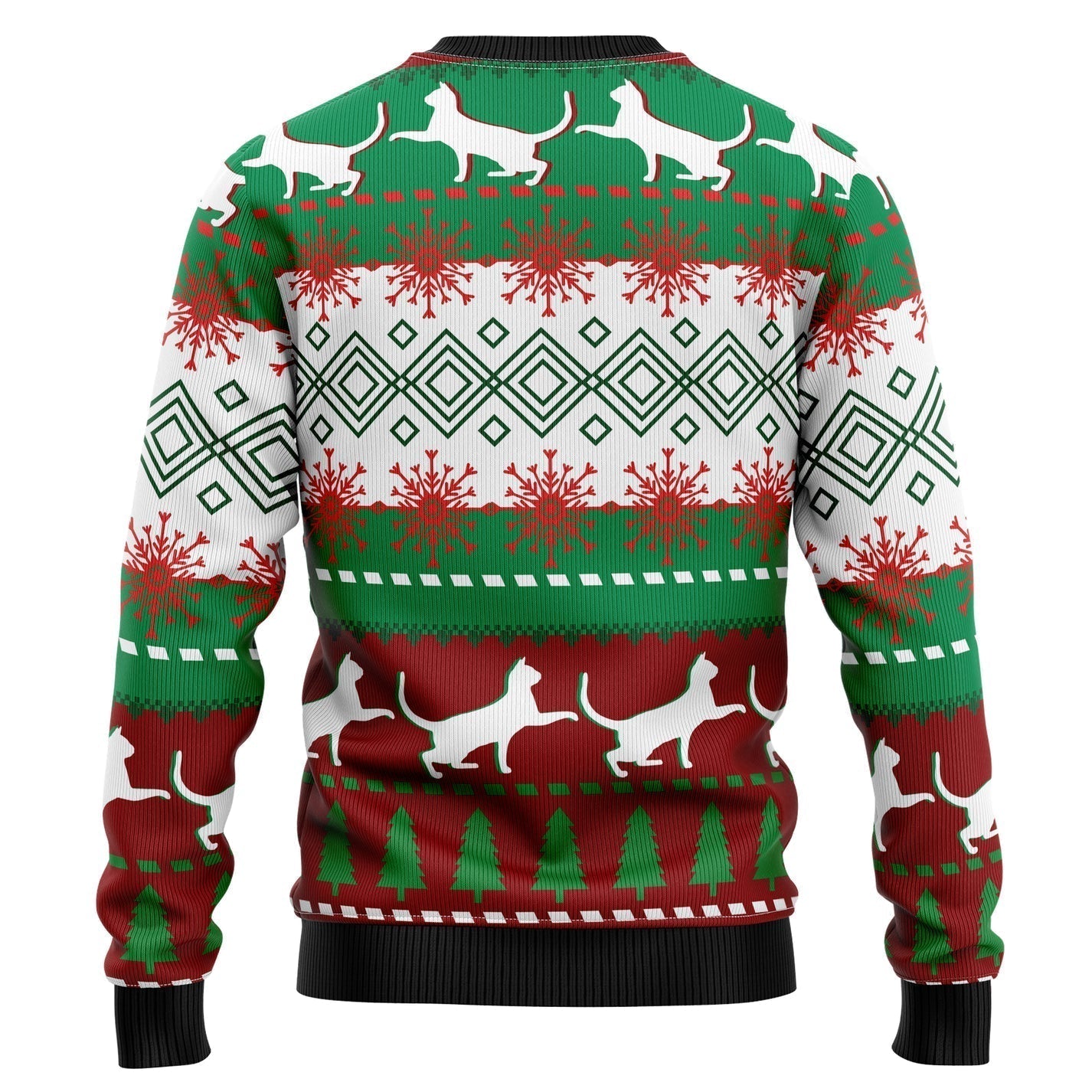 Black Cat Light Christmas Ugly Christmas Sweater For Men & Women Christmas Gift Sweater US3545 - WeCustomit