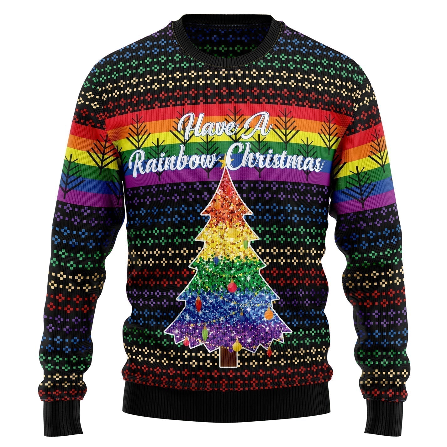LGBT Rainbow Ugly Sweater For Men & Women Christmas Gift Sweater US3015 - WeCustomit