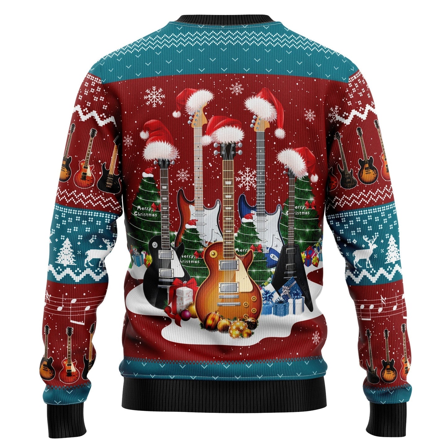 Guitar Christmas Ugly Christmas Sweater For Men & Women Christmas Gift Sweater US2455 - WeCustomit