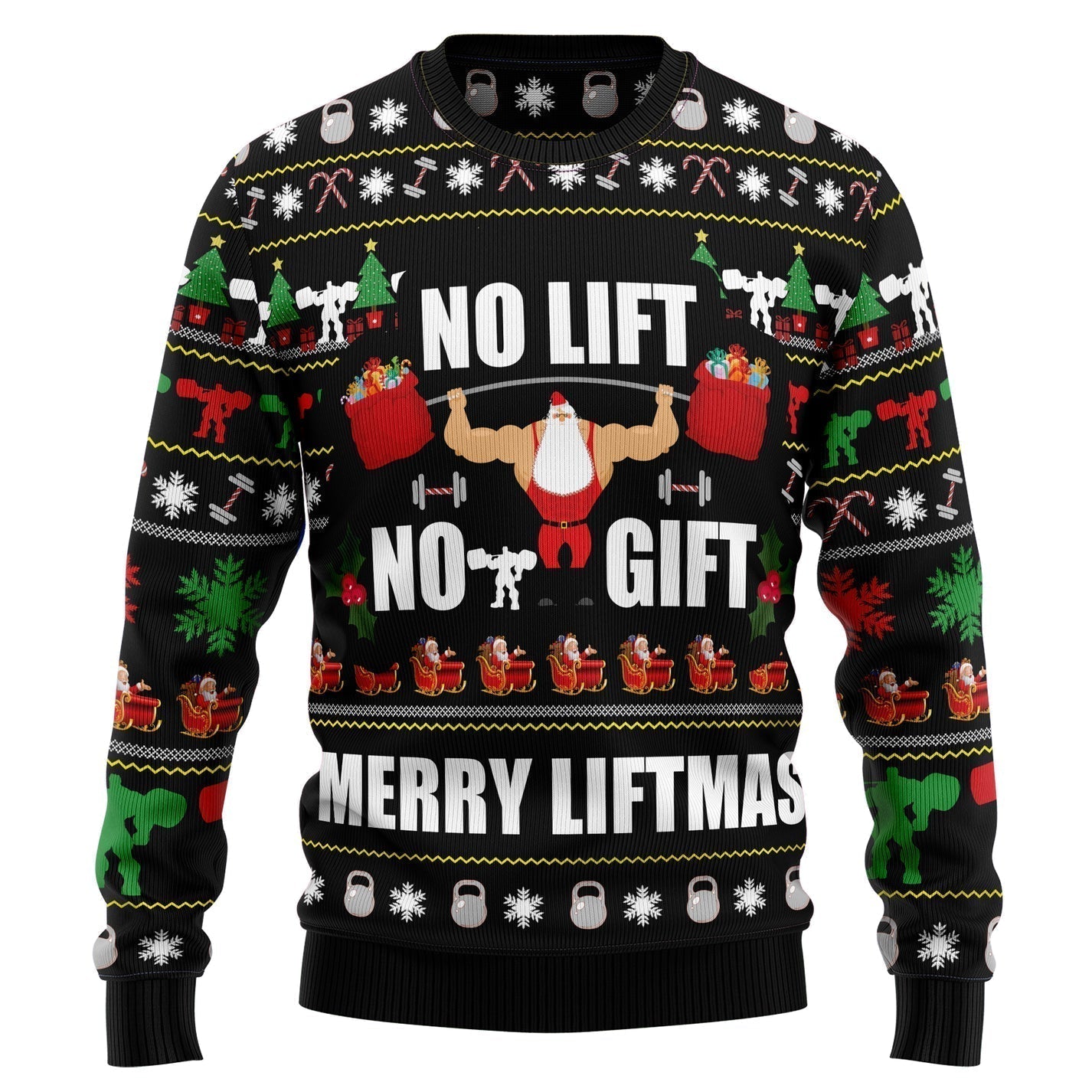 No Lift No Gift Ugly Christmas Sweater For Men & Women Christmas Gift Sweater US1536 - WeCustomit