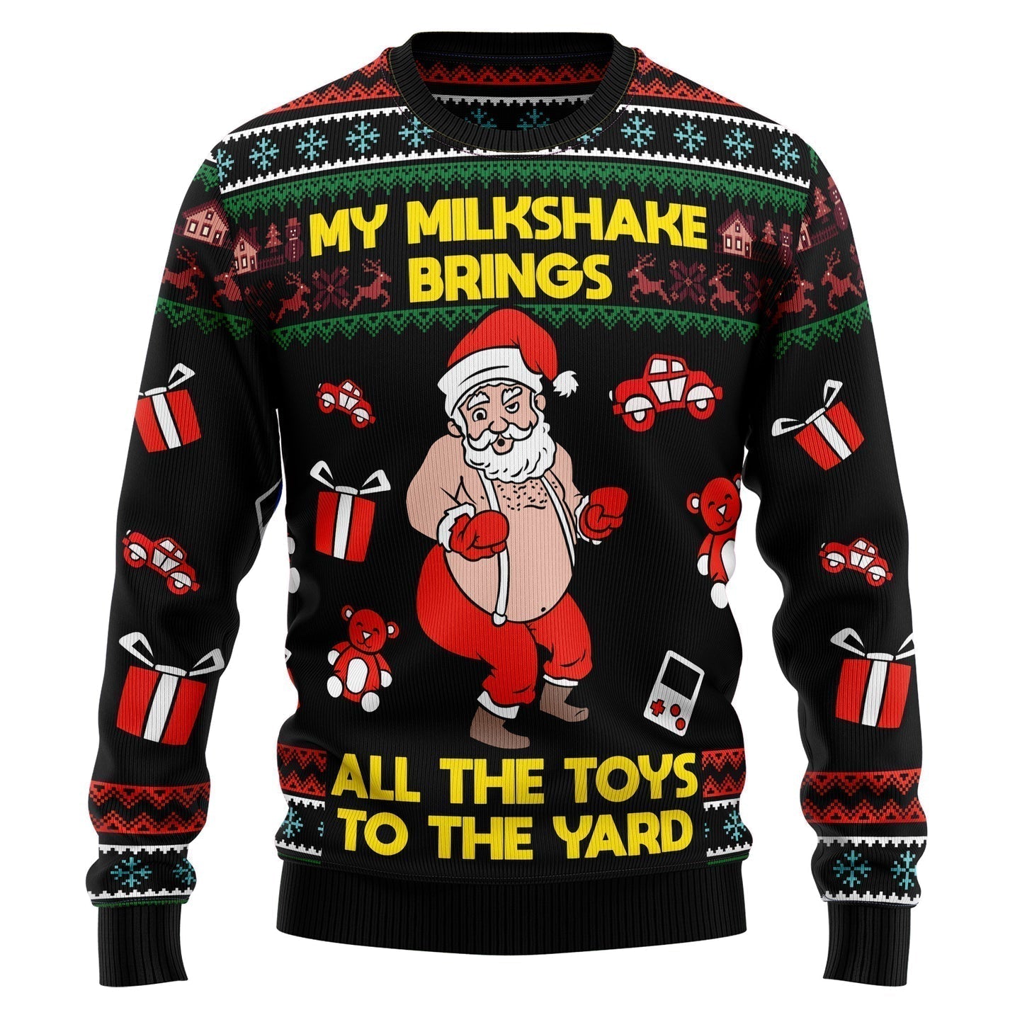 My Milkshake Bring Christmas Ugly Christmas Sweater For Men & Women Christmas Gift Sweater US3502 - WeCustomit